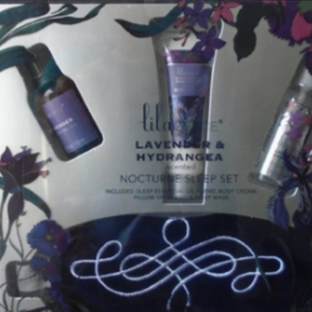 Sleep Set with Pillow Spray, Body cream and sleep Mask New in Pkg.